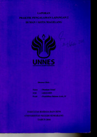 Image of Laporan Praktik Pengalaman Lapangan 2 di MAN 1 Kota Magelang