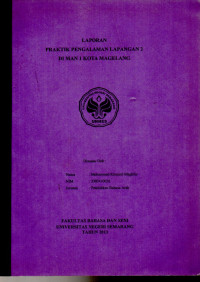 Image of Laporan Praktik Pengalaman Lapangan 2 di MAN 1 Kota Magelang