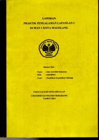 Image of Laporan Praktik Pengalaman Lapangan 2 di MAN 1 Kota Magelang