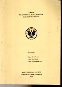 Image of Laporan praktik Pengalaman Lapangan II MAN 1 Kota Magelang